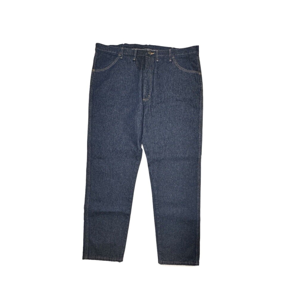 Wrangler Rustler Regular Fit Straight Leg 44x32 Dark Wash Heavy Weight Jeans NEW